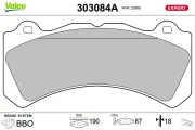 Bremsbelagsatz, Scheibenbremse Vorderachse VALEO 303084A