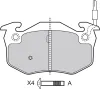 Bremsbelagsatz, Scheibenbremse Hinterachse VALEO 598158 Bild Bremsbelagsatz, Scheibenbremse Hinterachse VALEO 598158