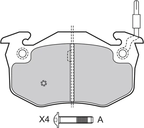 Bremsbelagsatz, Scheibenbremse Hinterachse VALEO 598158 Bild Bremsbelagsatz, Scheibenbremse Hinterachse VALEO 598158