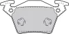 Bremsbelagsatz, Scheibenbremse Hinterachse VALEO 598301 Bild Bremsbelagsatz, Scheibenbremse Hinterachse VALEO 598301