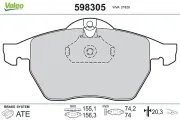 Bremsbelagsatz, Scheibenbremse Vorderachse VALEO 598305