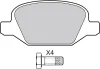 Bremsbelagsatz, Scheibenbremse Hinterachse VALEO 598407 Bild Bremsbelagsatz, Scheibenbremse Hinterachse VALEO 598407
