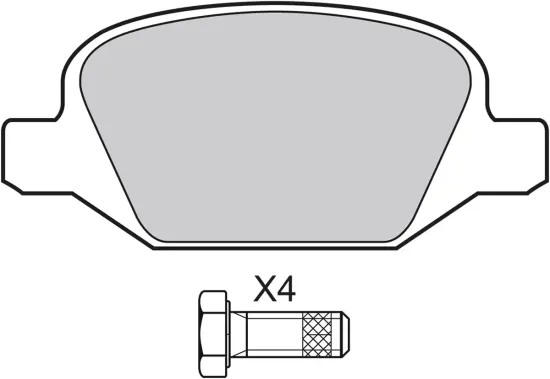 Bremsbelagsatz, Scheibenbremse Hinterachse VALEO 598407 Bild Bremsbelagsatz, Scheibenbremse Hinterachse VALEO 598407
