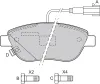 Bremsbelagsatz, Scheibenbremse Vorderachse VALEO 598427 Bild Bremsbelagsatz, Scheibenbremse Vorderachse VALEO 598427
