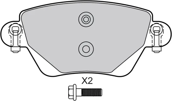 Bremsbelagsatz, Scheibenbremse Hinterachse VALEO 598527 Bild Bremsbelagsatz, Scheibenbremse Hinterachse VALEO 598527
