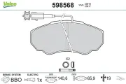 Bremsbelagsatz, Scheibenbremse Vorderachse VALEO 598568
