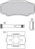 Bremsbelagsatz, Scheibenbremse Hinterachse VALEO 598570 Bild Bremsbelagsatz, Scheibenbremse Hinterachse VALEO 598570
