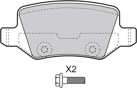 Bremsbelagsatz, Scheibenbremse Hinterachse VALEO 598583 Bild Bremsbelagsatz, Scheibenbremse Hinterachse VALEO 598583