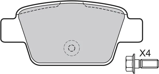 Bremsbelagsatz, Scheibenbremse Hinterachse VALEO 598633 Bild Bremsbelagsatz, Scheibenbremse Hinterachse VALEO 598633
