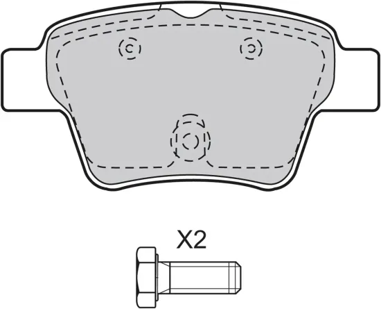 Bremsbelagsatz, Scheibenbremse Hinterachse VALEO 598702 Bild Bremsbelagsatz, Scheibenbremse Hinterachse VALEO 598702