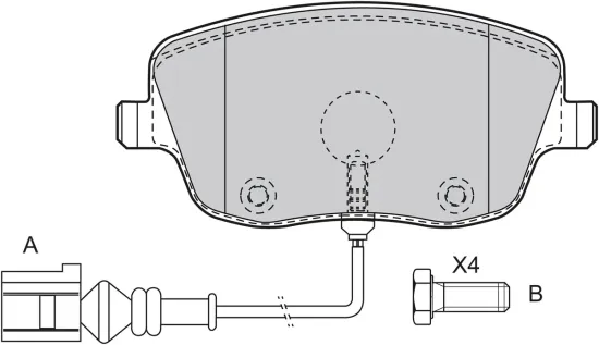 Bremsbelagsatz, Scheibenbremse Vorderachse VALEO 598720 Bild Bremsbelagsatz, Scheibenbremse Vorderachse VALEO 598720