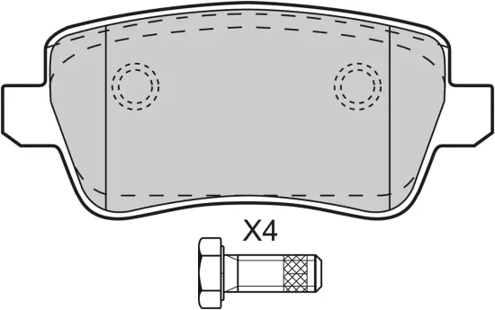 Bremsbelagsatz, Scheibenbremse Hinterachse VALEO 598727 Bild Bremsbelagsatz, Scheibenbremse Hinterachse VALEO 598727