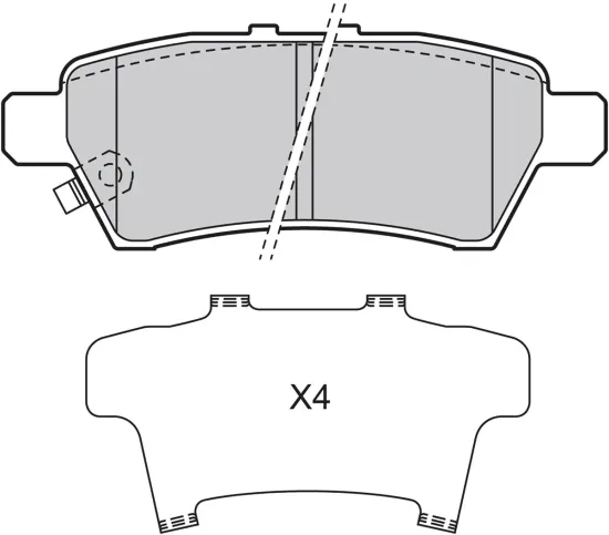 Bremsbelagsatz, Scheibenbremse Hinterachse VALEO 598730 Bild Bremsbelagsatz, Scheibenbremse Hinterachse VALEO 598730