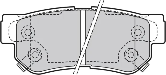 Bremsbelagsatz, Scheibenbremse Hinterachse VALEO 598748 Bild Bremsbelagsatz, Scheibenbremse Hinterachse VALEO 598748