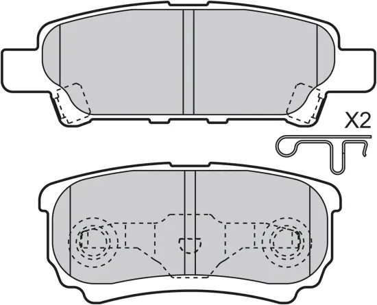 Bremsbelagsatz, Scheibenbremse Hinterachse VALEO 598852 Bild Bremsbelagsatz, Scheibenbremse Hinterachse VALEO 598852