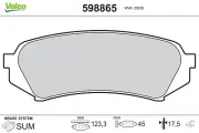 Bremsbelagsatz, Scheibenbremse Hinterachse VALEO 598865