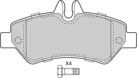Bremsbelagsatz, Scheibenbremse Hinterachse VALEO 598876 Bild Bremsbelagsatz, Scheibenbremse Hinterachse VALEO 598876