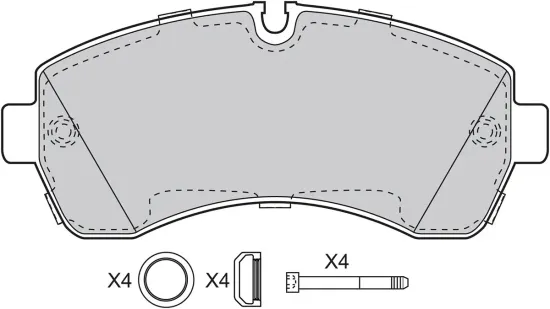 Bremsbelagsatz, Scheibenbremse Vorderachse VALEO 598881 Bild Bremsbelagsatz, Scheibenbremse Vorderachse VALEO 598881