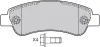Bremsbelagsatz, Scheibenbremse Hinterachse VALEO 598892 Bild Bremsbelagsatz, Scheibenbremse Hinterachse VALEO 598892