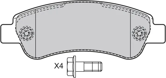 Bremsbelagsatz, Scheibenbremse Hinterachse VALEO 598892 Bild Bremsbelagsatz, Scheibenbremse Hinterachse VALEO 598892