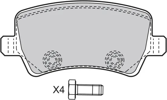 Bremsbelagsatz, Scheibenbremse Hinterachse VALEO 598928 Bild Bremsbelagsatz, Scheibenbremse Hinterachse VALEO 598928
