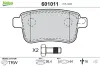 Bremsbelagsatz, Scheibenbremse Hinterachse VALEO 601011 Bild Bremsbelagsatz, Scheibenbremse Hinterachse VALEO 601011