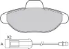 Bremsbelagsatz, Scheibenbremse Vorderachse VALEO 601021 Bild Bremsbelagsatz, Scheibenbremse Vorderachse VALEO 601021