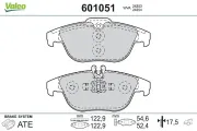 Bremsbelagsatz, Scheibenbremse Hinterachse VALEO 601051