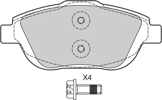 Bremsbelagsatz, Scheibenbremse Vorderachse VALEO 601053 Bild Bremsbelagsatz, Scheibenbremse Vorderachse VALEO 601053