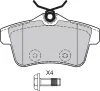 Bremsbelagsatz, Scheibenbremse Hinterachse VALEO 601061 Bild Bremsbelagsatz, Scheibenbremse Hinterachse VALEO 601061