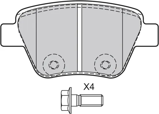 Bremsbelagsatz, Scheibenbremse Hinterachse VALEO 601137 Bild Bremsbelagsatz, Scheibenbremse Hinterachse VALEO 601137