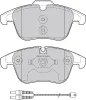 Bremsbelagsatz, Scheibenbremse Vorderachse VALEO 601147 Bild Bremsbelagsatz, Scheibenbremse Vorderachse VALEO 601147