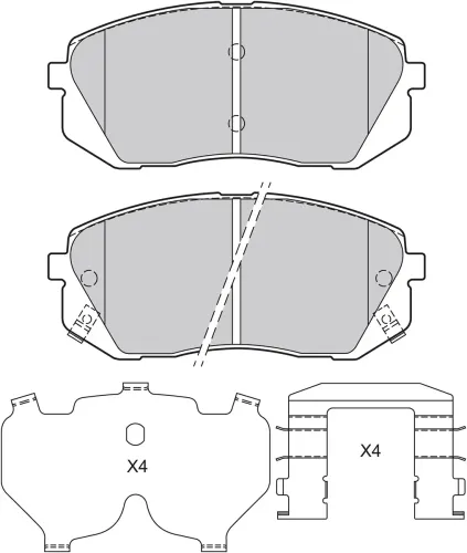 Bremsbelagsatz, Scheibenbremse Vorderachse VALEO 601322 Bild Bremsbelagsatz, Scheibenbremse Vorderachse VALEO 601322