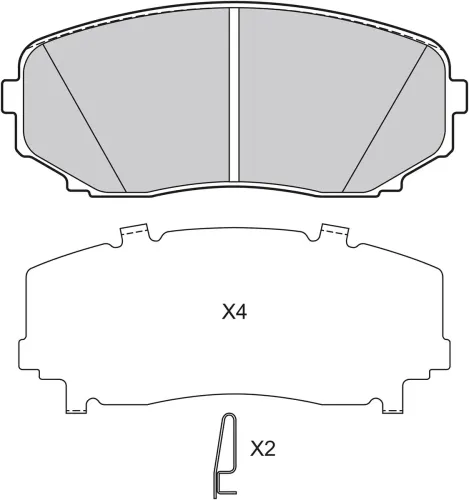Bremsbelagsatz, Scheibenbremse Vorderachse VALEO 601335 Bild Bremsbelagsatz, Scheibenbremse Vorderachse VALEO 601335