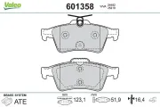 Bremsbelagsatz, Scheibenbremse Hinterachse VALEO 601358
