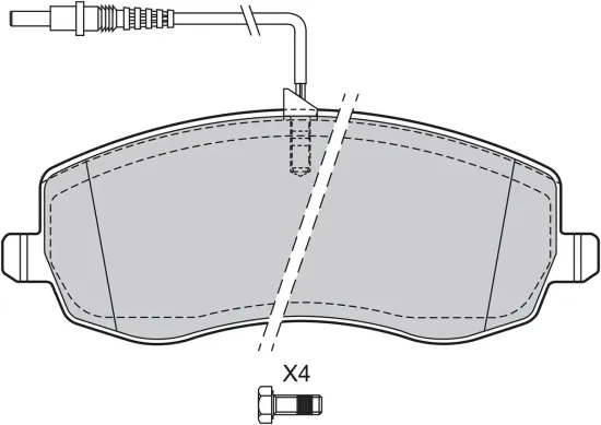 Bremsbelagsatz, Scheibenbremse Vorderachse VALEO 601384 Bild Bremsbelagsatz, Scheibenbremse Vorderachse VALEO 601384