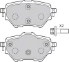 Bremsbelagsatz, Scheibenbremse Hinterachse VALEO 601396 Bild Bremsbelagsatz, Scheibenbremse Hinterachse VALEO 601396