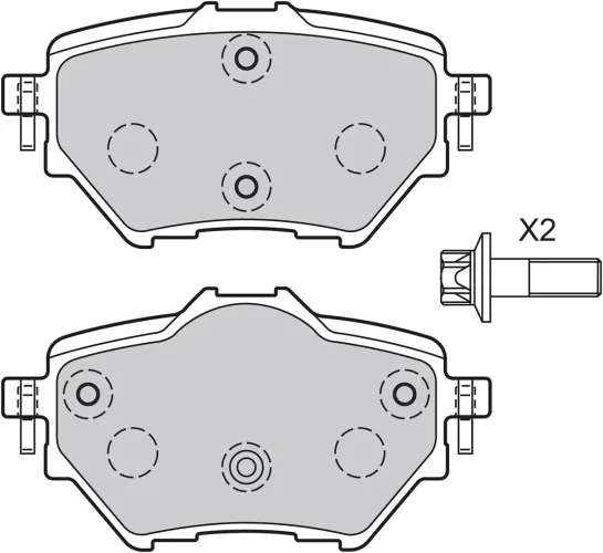 Bremsbelagsatz, Scheibenbremse Hinterachse VALEO 601396 Bild Bremsbelagsatz, Scheibenbremse Hinterachse VALEO 601396