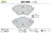 Bremsbelagsatz, Scheibenbremse Hinterachse VALEO 601396