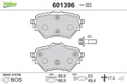 Bremsbelagsatz, Scheibenbremse Hinterachse VALEO 601396