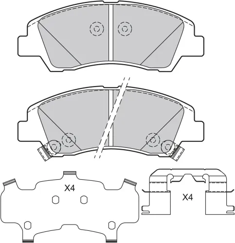 Bremsbelagsatz, Scheibenbremse Vorderachse VALEO 601409 Bild Bremsbelagsatz, Scheibenbremse Vorderachse VALEO 601409