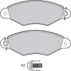 Bremsbelagsatz, Scheibenbremse Vorderachse VALEO 601433 Bild Bremsbelagsatz, Scheibenbremse Vorderachse VALEO 601433