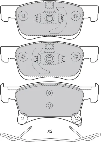Bremsbelagsatz, Scheibenbremse Vorderachse VALEO 601469 Bild Bremsbelagsatz, Scheibenbremse Vorderachse VALEO 601469