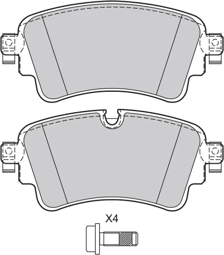 Bremsbelagsatz, Scheibenbremse Hinterachse VALEO 601497 Bild Bremsbelagsatz, Scheibenbremse Hinterachse VALEO 601497