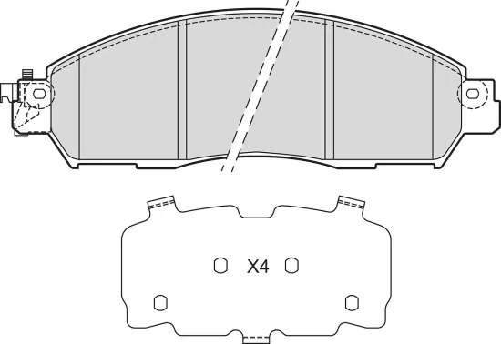 Bremsbelagsatz, Scheibenbremse Vorderachse VALEO 601680 Bild Bremsbelagsatz, Scheibenbremse Vorderachse VALEO 601680