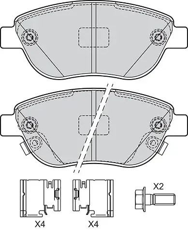 Bremsbelagsatz, Scheibenbremse Vorderachse VALEO 601727 Bild Bremsbelagsatz, Scheibenbremse Vorderachse VALEO 601727