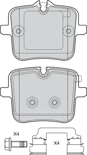 Bremsbelagsatz, Scheibenbremse Hinterachse VALEO 601770 Bild Bremsbelagsatz, Scheibenbremse Hinterachse VALEO 601770