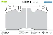 Bremsbelagsatz, Scheibenbremse VALEO 610391