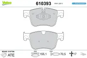 Bremsbelagsatz, Scheibenbremse Vorderachse VALEO 610393