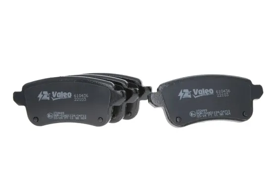 Bremsbelagsatz, Scheibenbremse Hinterachse VALEO 610436 Bild Bremsbelagsatz, Scheibenbremse Hinterachse VALEO 610436